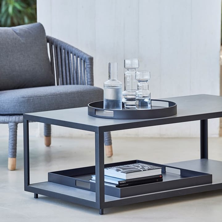 Mesa de centro Level teca 79x79 cm, Lava grey Cane-line