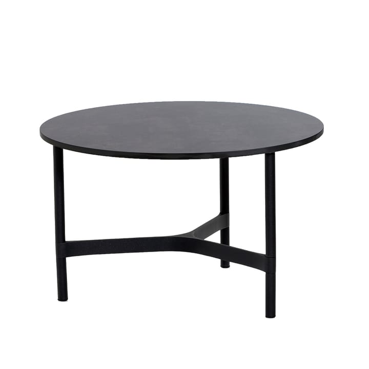 Mesa de centro Twist medium Ø70 cm - Dark grey-lava grey - Cane-line