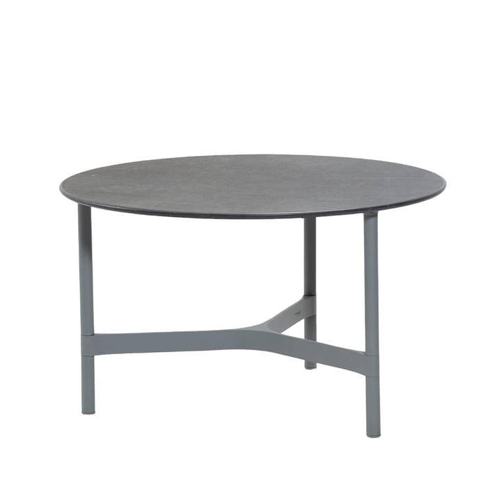 Mesa de centro Twist medium Ø70 cm - Fossil black-light grey - Cane-line