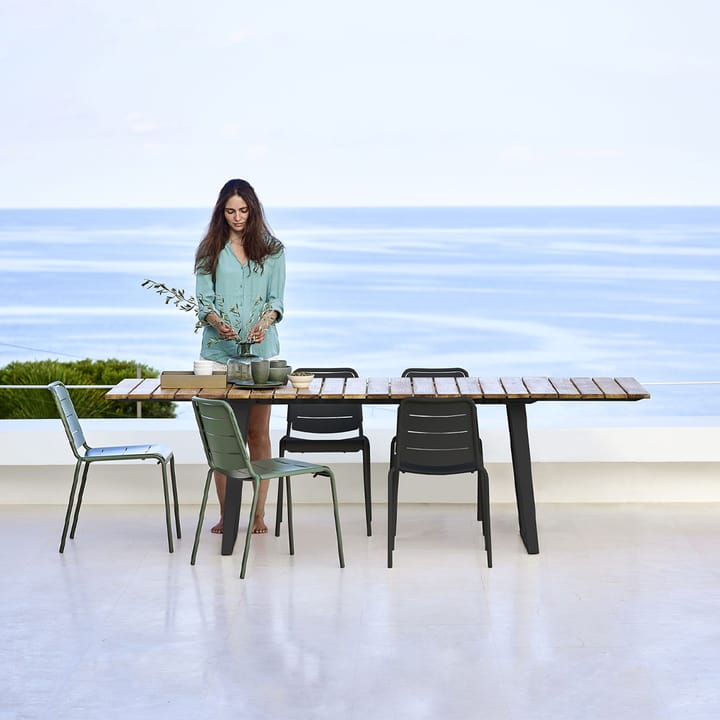 Mesa de comedor Copenhague, Teak, soporte lava grey Cane-line