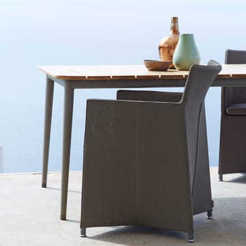 Mesa de comedor Core teca 274x100x74 cm - Soprte taupe - Cane-line