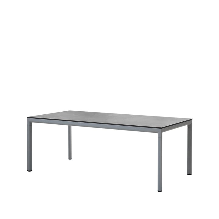 Mesa de comedor Drop, Fossil black-soporte de aluminio gris claro 100x200cm Cane-line