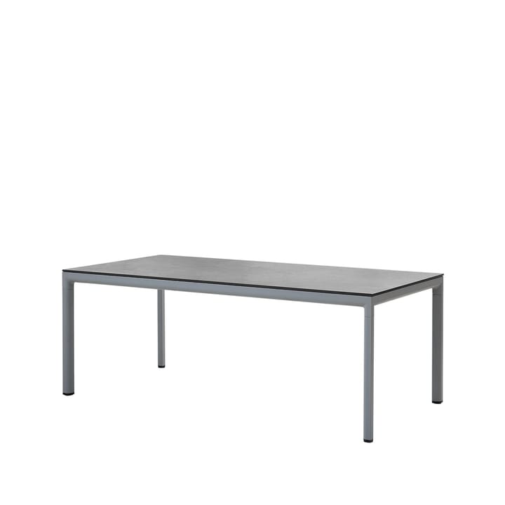 Mesa de comedor Drop - Fossil black-soporte de aluminio gris claro 100x200cm - Cane-line