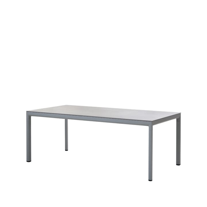 Mesa de comedor Drop - Fossil grey-soporte de aluminio gris claro - Cane-line