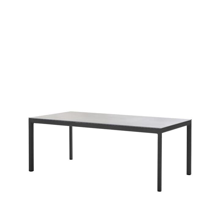Mesa de comedor Drop - Fossil grey-soporte de aluminio gris lava - Cane-line