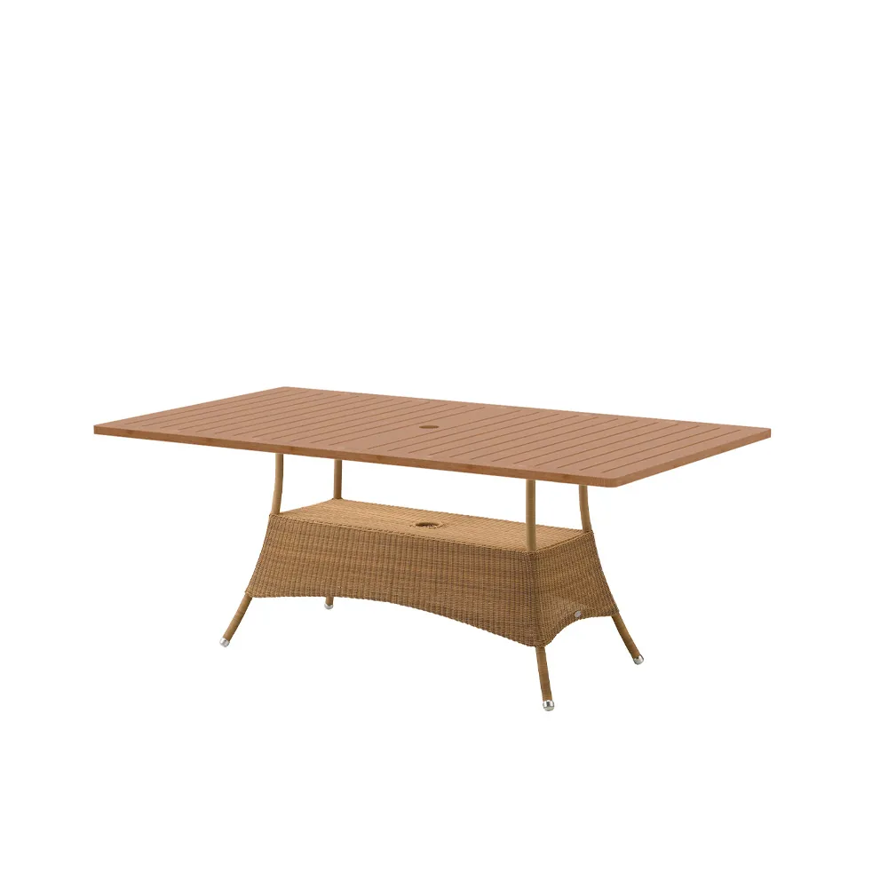 Mesa de comedor Lansing 100x180 cm, Teak-weave natur Cane-line