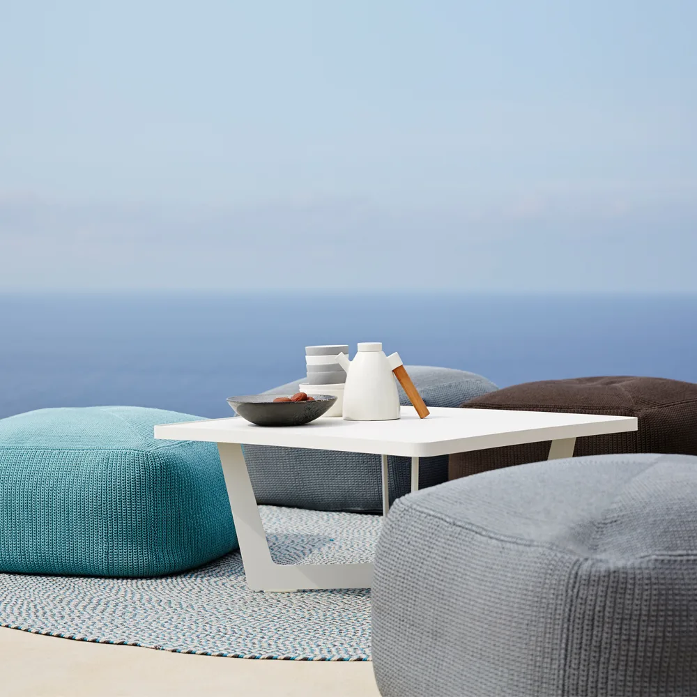 Puf Divine, Turquoise Cane-line