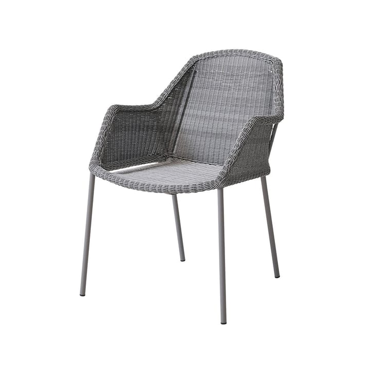 Silla con reposabrazos apilable Breeze weave - Light grey - Cane-line