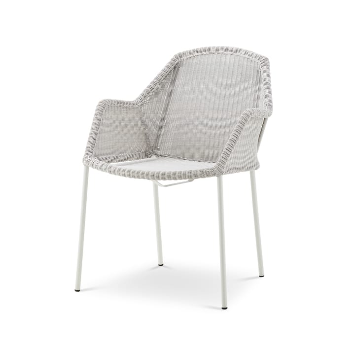 Silla con reposabrazos apilable Breeze weave - White grey - Cane-line