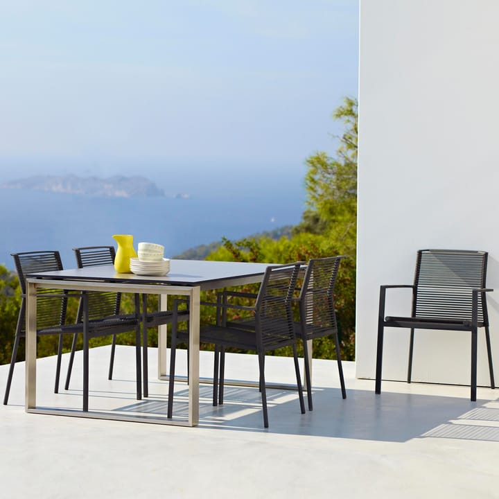 Silla con reposabrazos Edge, Anthracite Cane-line