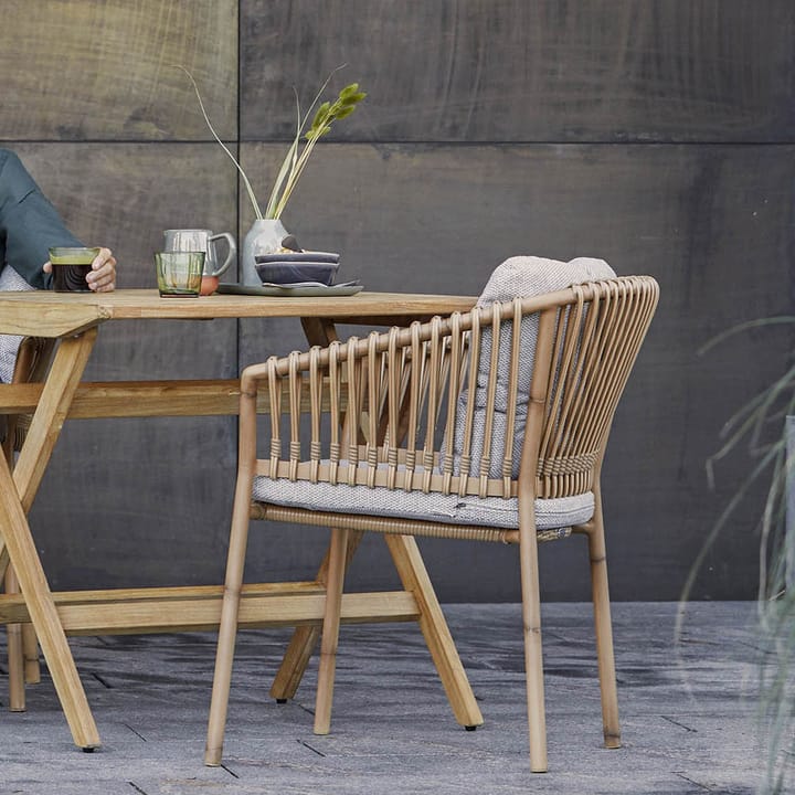Silla con reposabrazos Ocean aluminio, Natural Cane-line