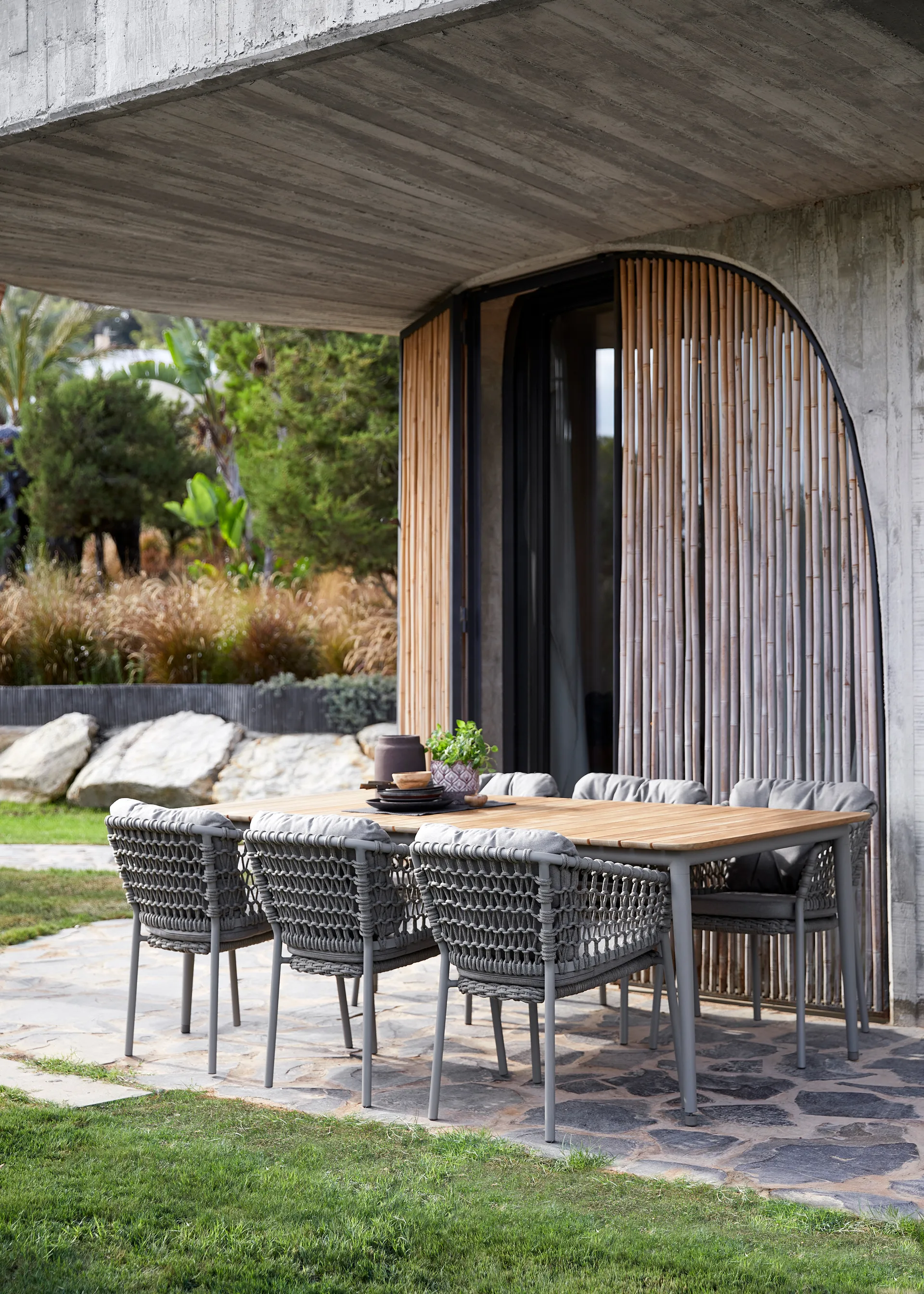 Silla con reposabrazos Ocean soft rope, Sand Cane-line