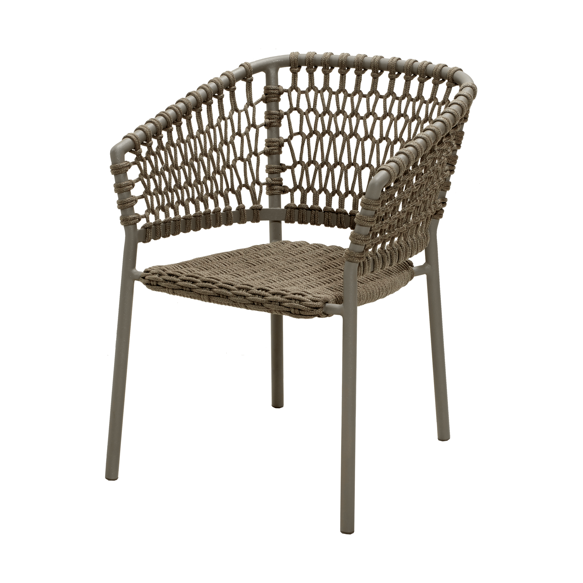 Silla con reposabrazos Ocean soft rope, Taupe Cane-line