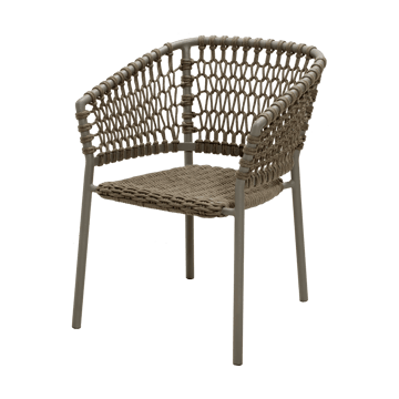 Silla con reposabrazos Ocean soft rope - Taupe - Cane-line