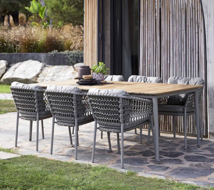 Silla con reposabrazos Ocean soft rope, Taupe Cane-line