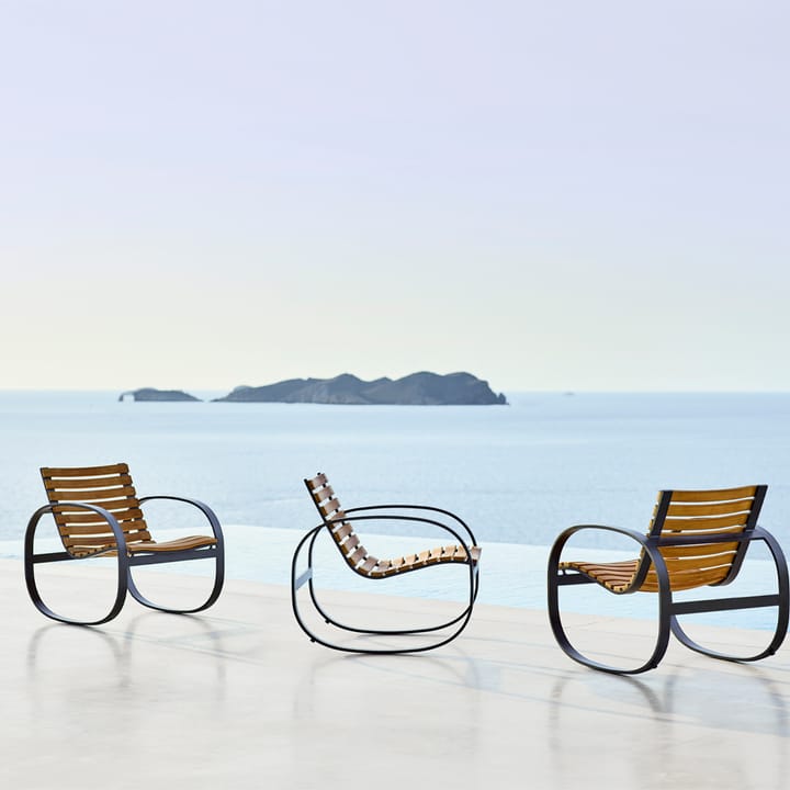 Silla mecedora Parc, Lava grey, teak Cane-line