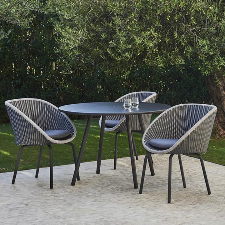 Silla Peacock soft rope, Dark grey, teak Cane-line