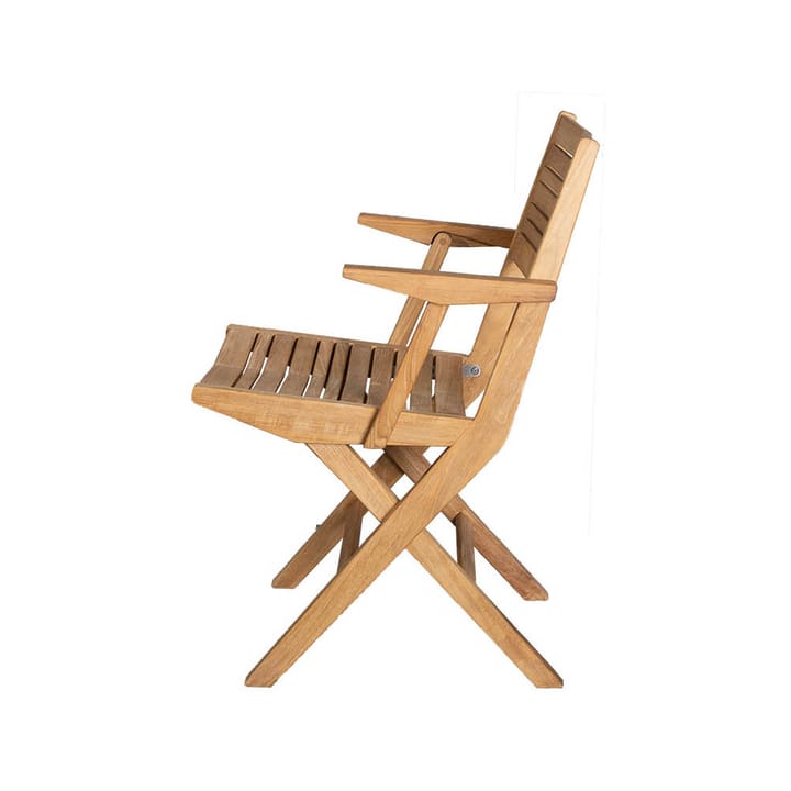 Silla plegable Flip, Teak, con reposabrazos Cane-line