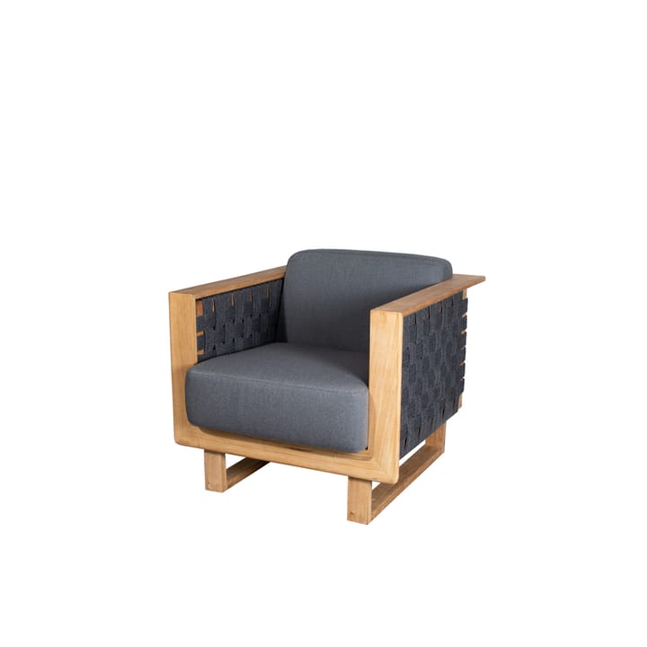 Sillón lounge Angle - Dark grey, teak - Cane-line