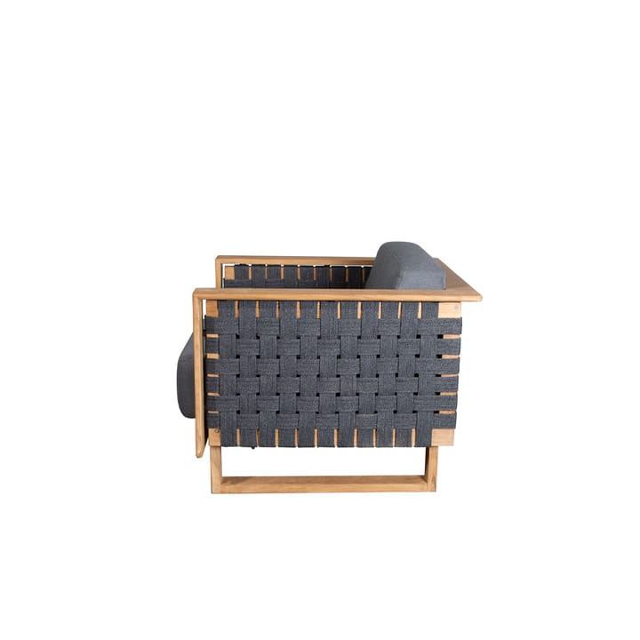 Sillón lounge Angle, Dark grey, teak Cane-line