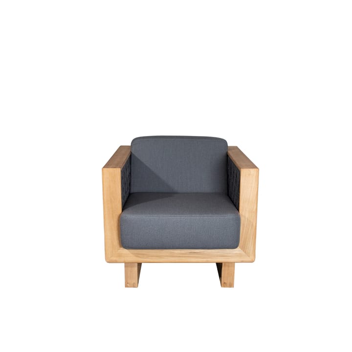 Sillón lounge Angle - Dark grey, teak - Cane-line