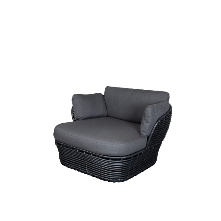 Sillón lounge Basket - Graphite grey, incl. cojines grises - Cane-line