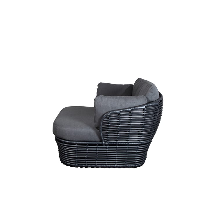 Sillón lounge Basket, Graphite grey, incl. cojines grises Cane-line