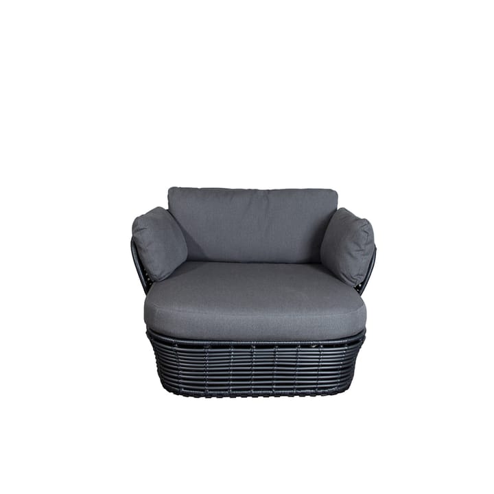 Sillón lounge Basket, Graphite grey, incl. cojines grises Cane-line