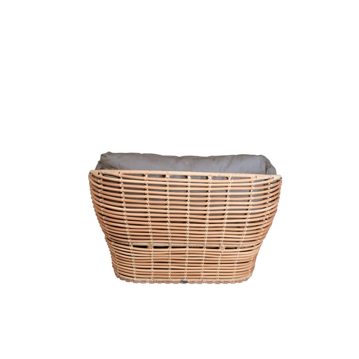 Sillón lounge Basket, Natural, incl. cojines taupe Cane-line