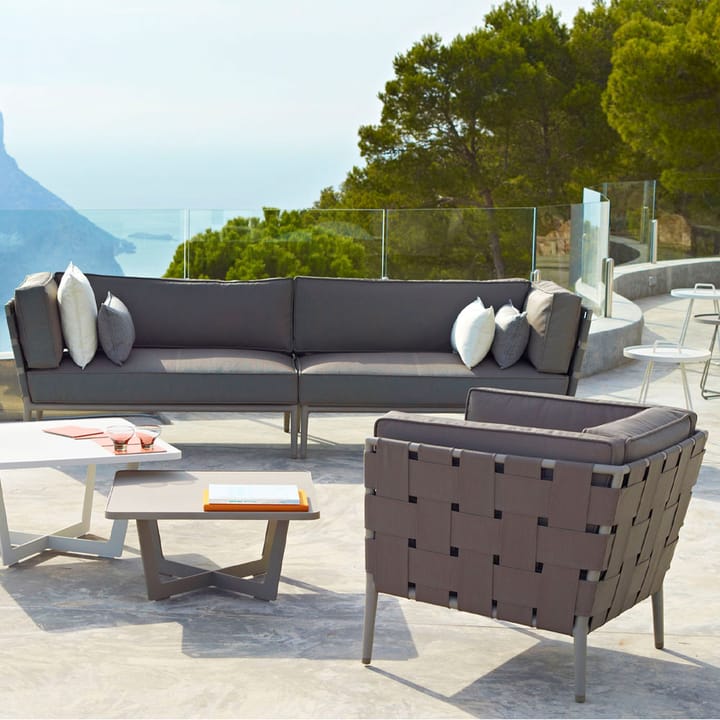 Sillón lounge Conic, Light grey, incl. cojines Cane-line