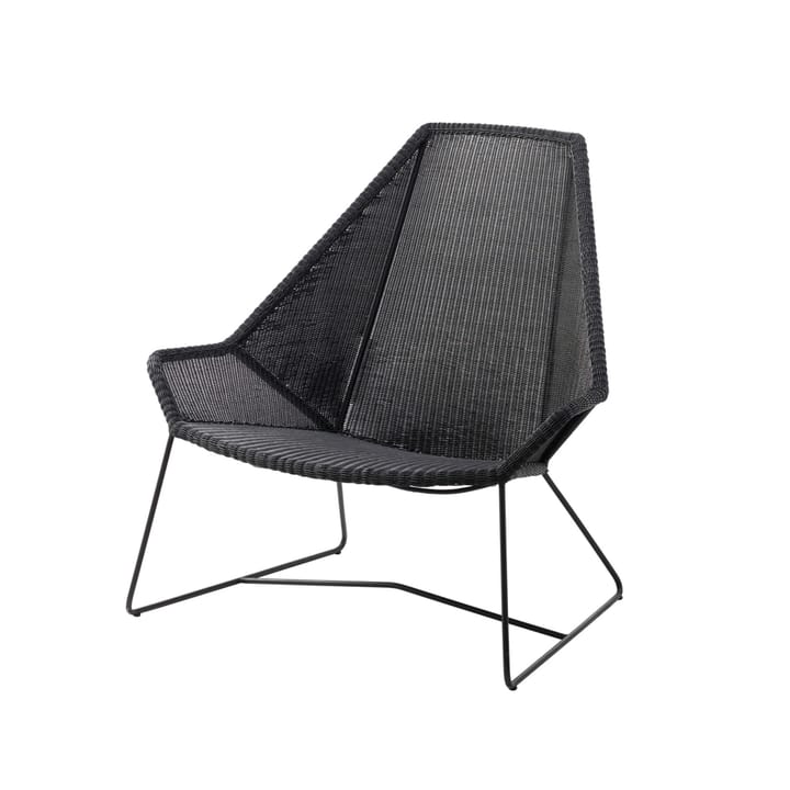 Sillón lounge de respaldo alto Breeze weave - Black - Cane-line