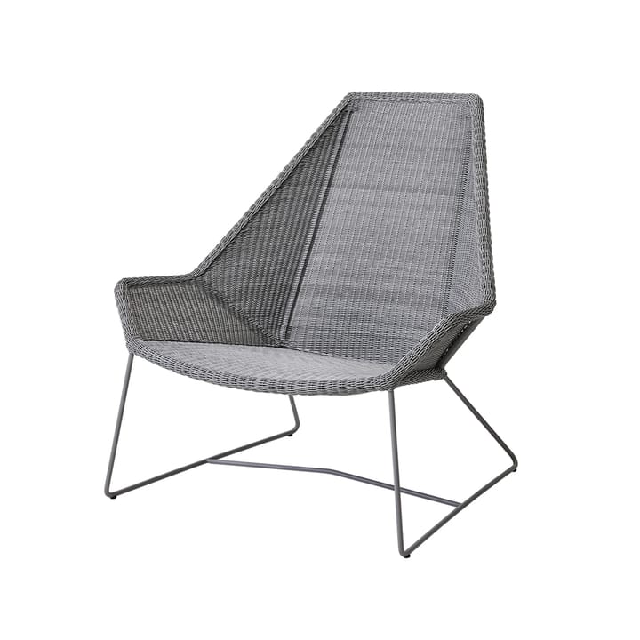 Sillón lounge de respaldo alto Breeze weave - Light grey - Cane-line