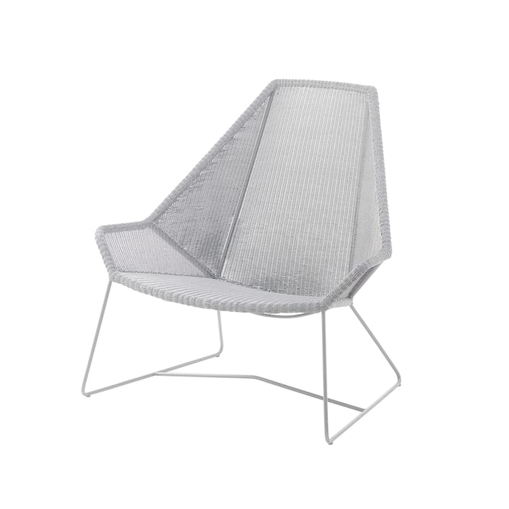 Sillón lounge de respaldo alto Breeze weave - White grey - Cane-line