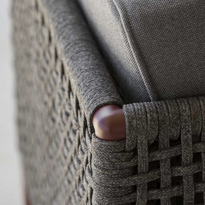 Sillón lounge Encore, Cane-Line airtouch bordeaux/dark grey, incl. cojines Cane-line