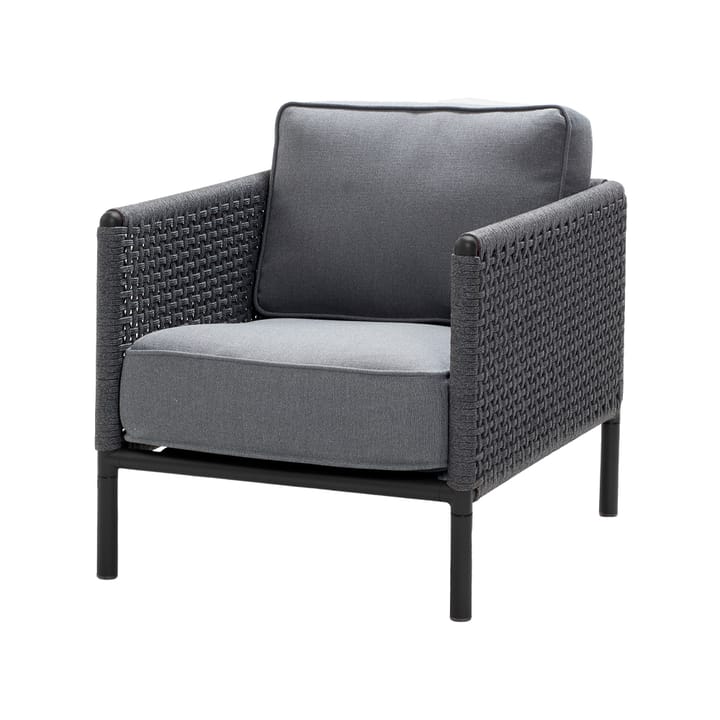 Sillón lounge Encore - Cane-Line airtouch lava grey/dark grey, incl. cojines - Cane-line