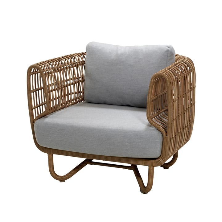 Sillón lounge Nest weave - Natural, Cane-Line Natté light grey - Cane-line