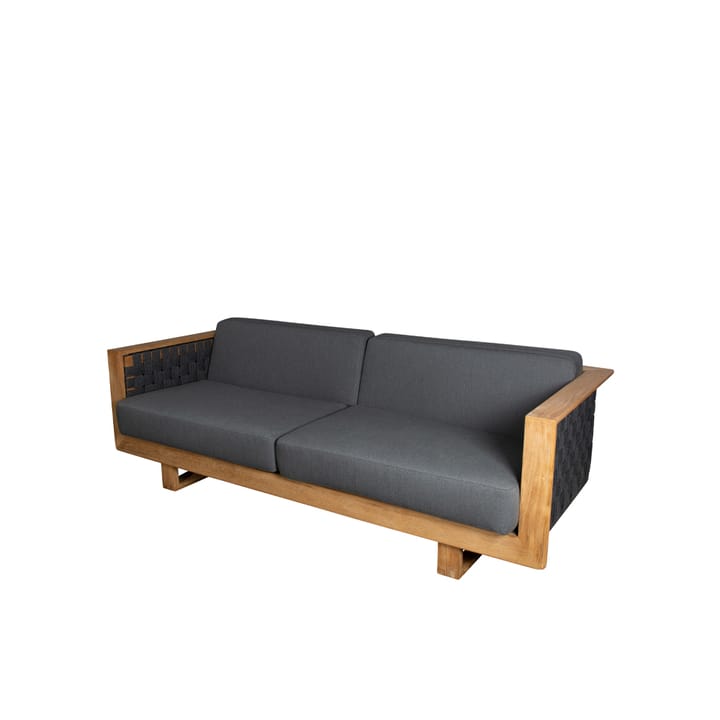 Sofá Angular de 3 plazas - Dark grey, teak - Cane-line