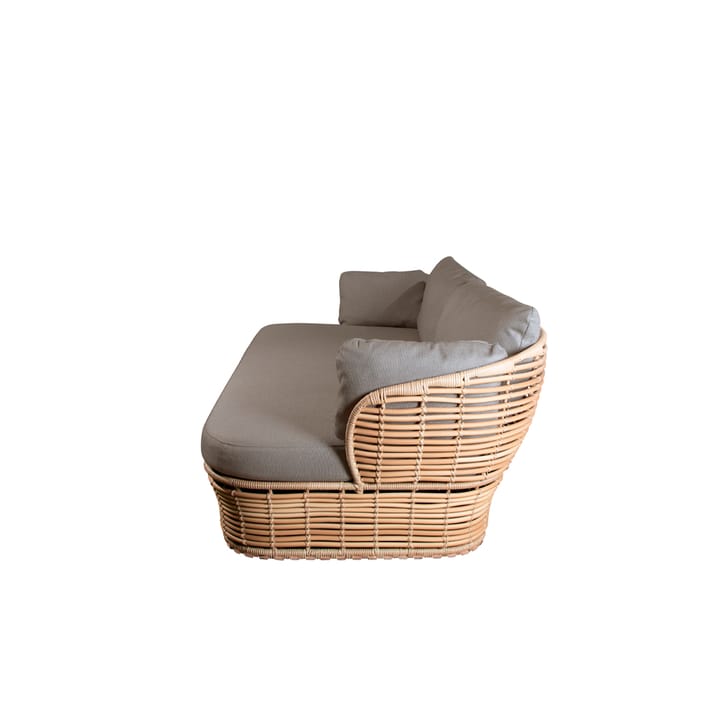 Sofá Basket de 2 plazas, Natural, cojines taupe Cane-line