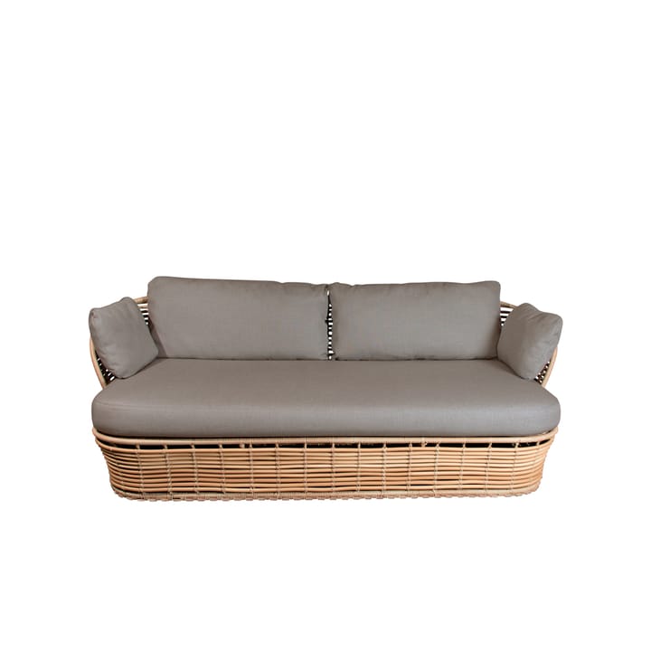Sofá Basket de 2 plazas, Natural, cojines taupe Cane-line