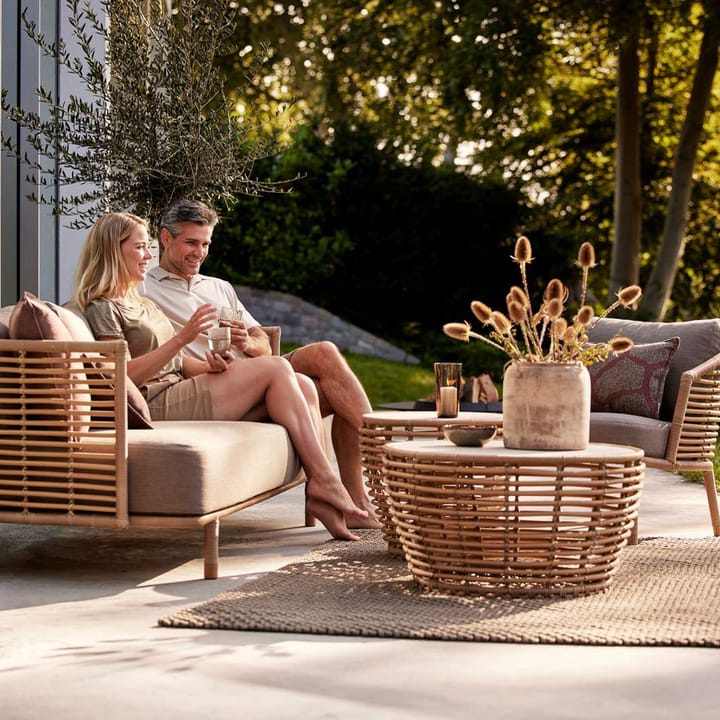 Sofá de 3 plazas Sense weave, AirTouch taupe Cane-line