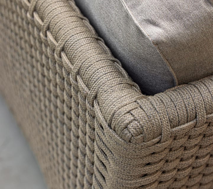 Sofá Diamond de 3 plazas soft rope, Cane-Line Natté taupe Cane-line