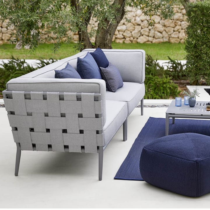 Sofá modular Conic, Light grey-diván incl. cojines Cane-line