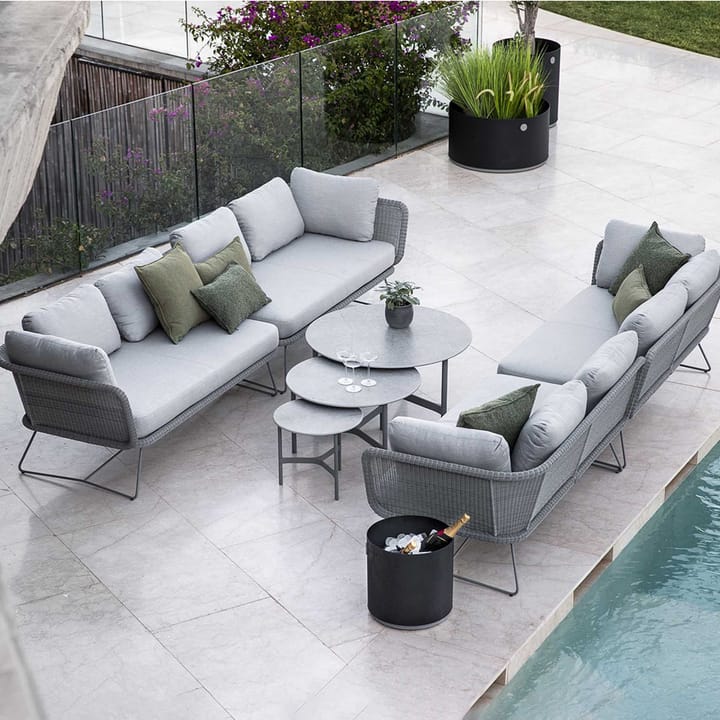 Sofá modular Horizon, Cane-Line Natté light grey, izquierda Cane-line