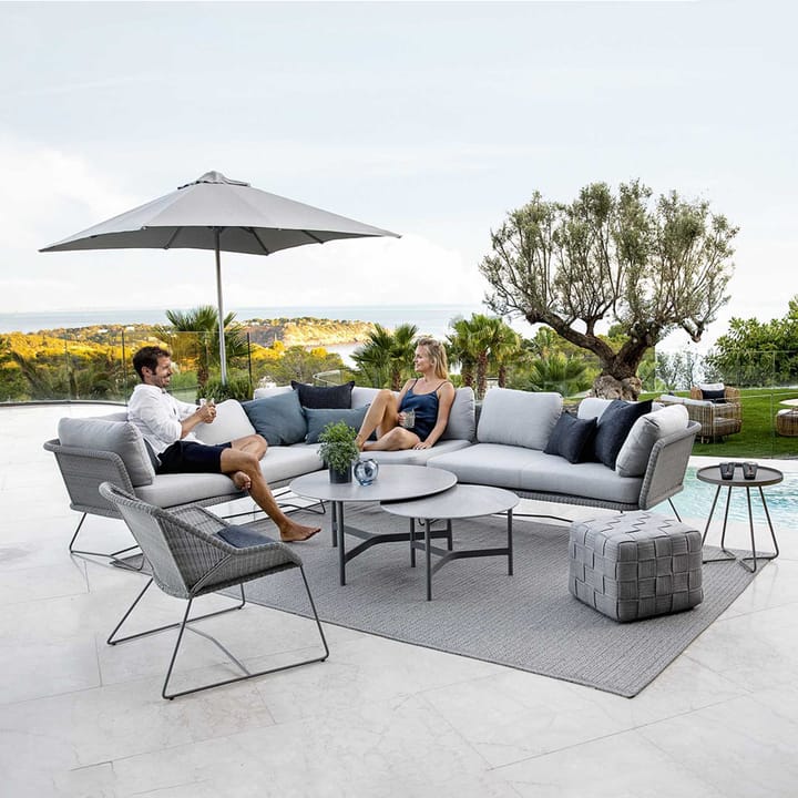 Sofá modular Horizon, Cane-Line Natté light grey, izquierda Cane-line