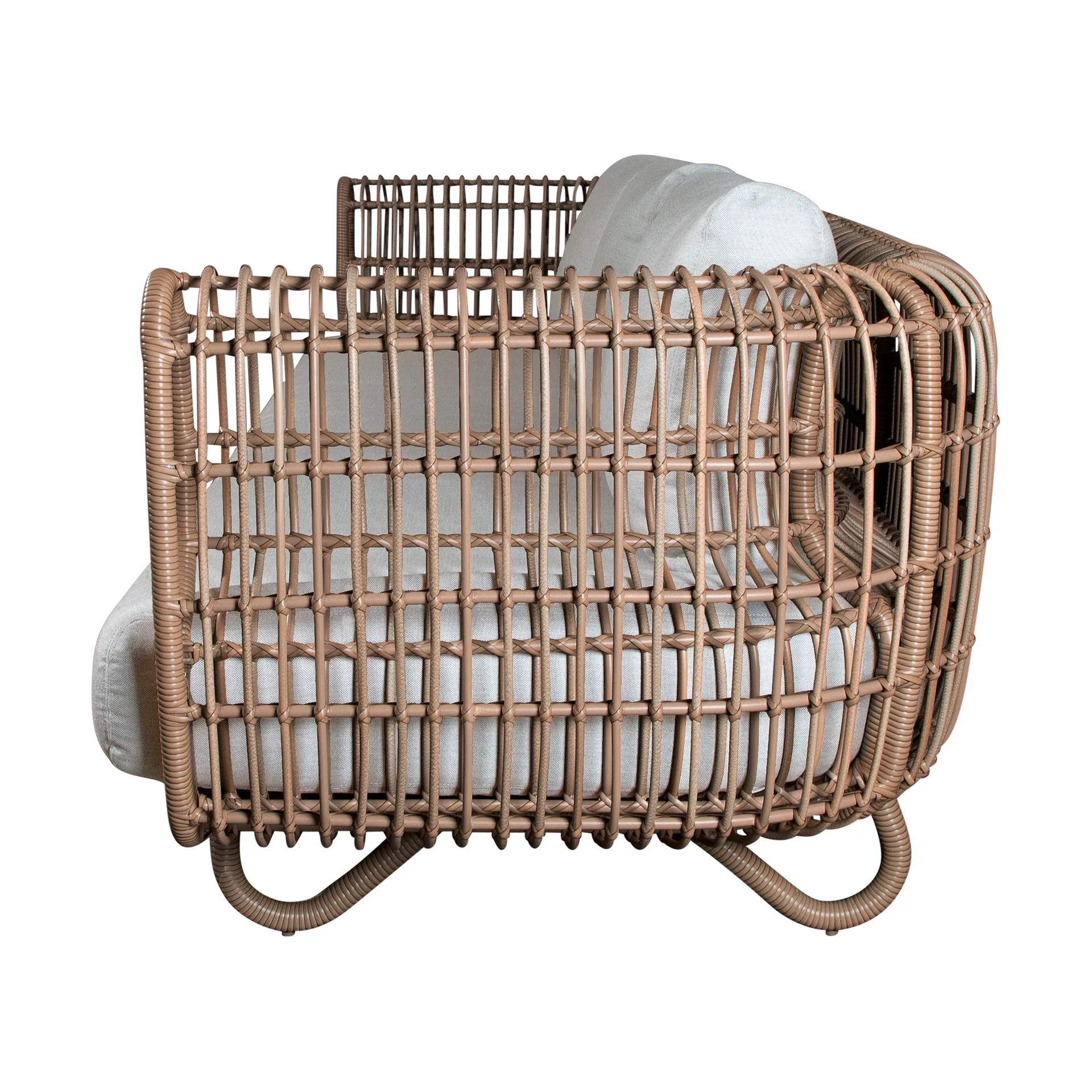 Sofá Nest 3 plazas weave, Natural, Cane-Line Natté light grey Cane-line