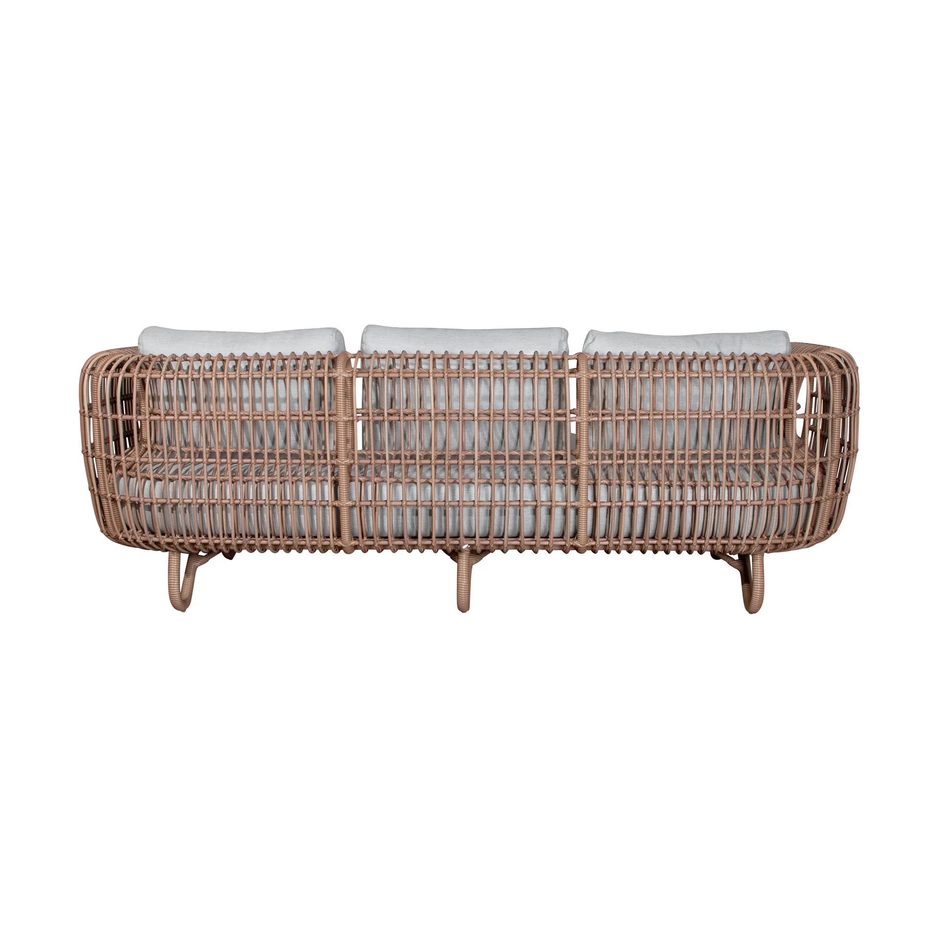 Sofá Nest 3 plazas weave, Natural, Cane-Line Natté light grey Cane-line