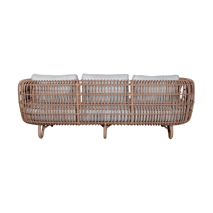 Sofá Nest 3 plazas weave - Natural, Cane-Line Natté light grey - Cane-line