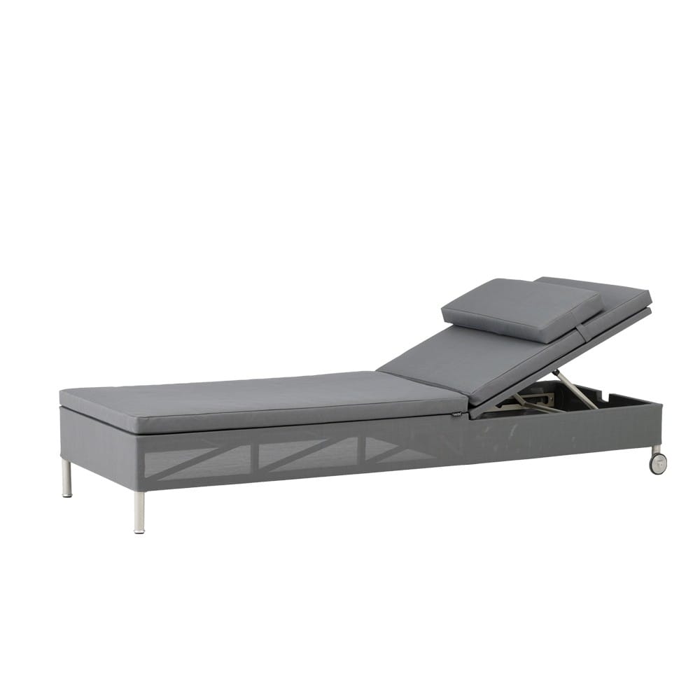 Tumbona Rest, Cane-Line Natté grey, simple Cane-line