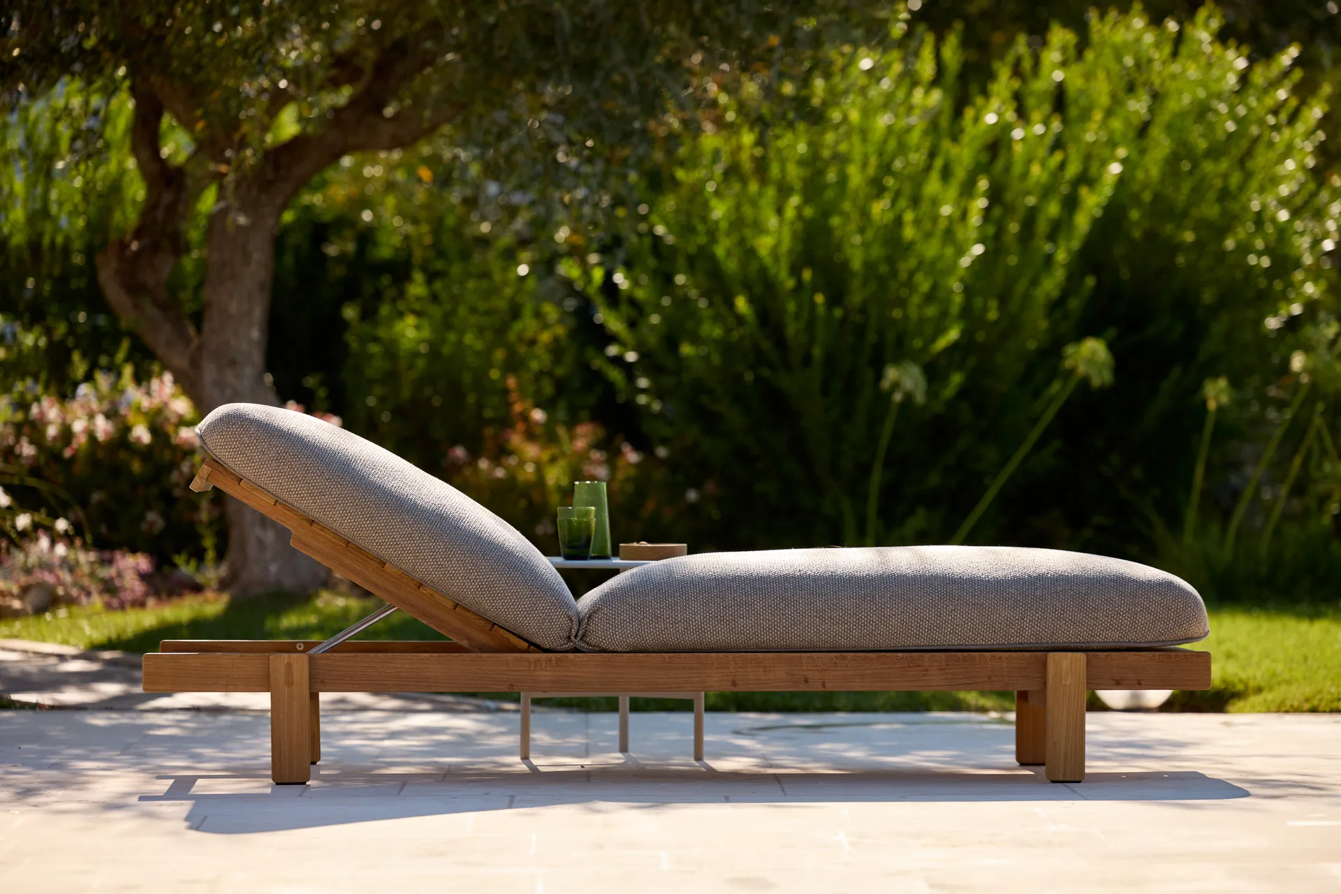 Tumbona Vista , Teca Cane-line