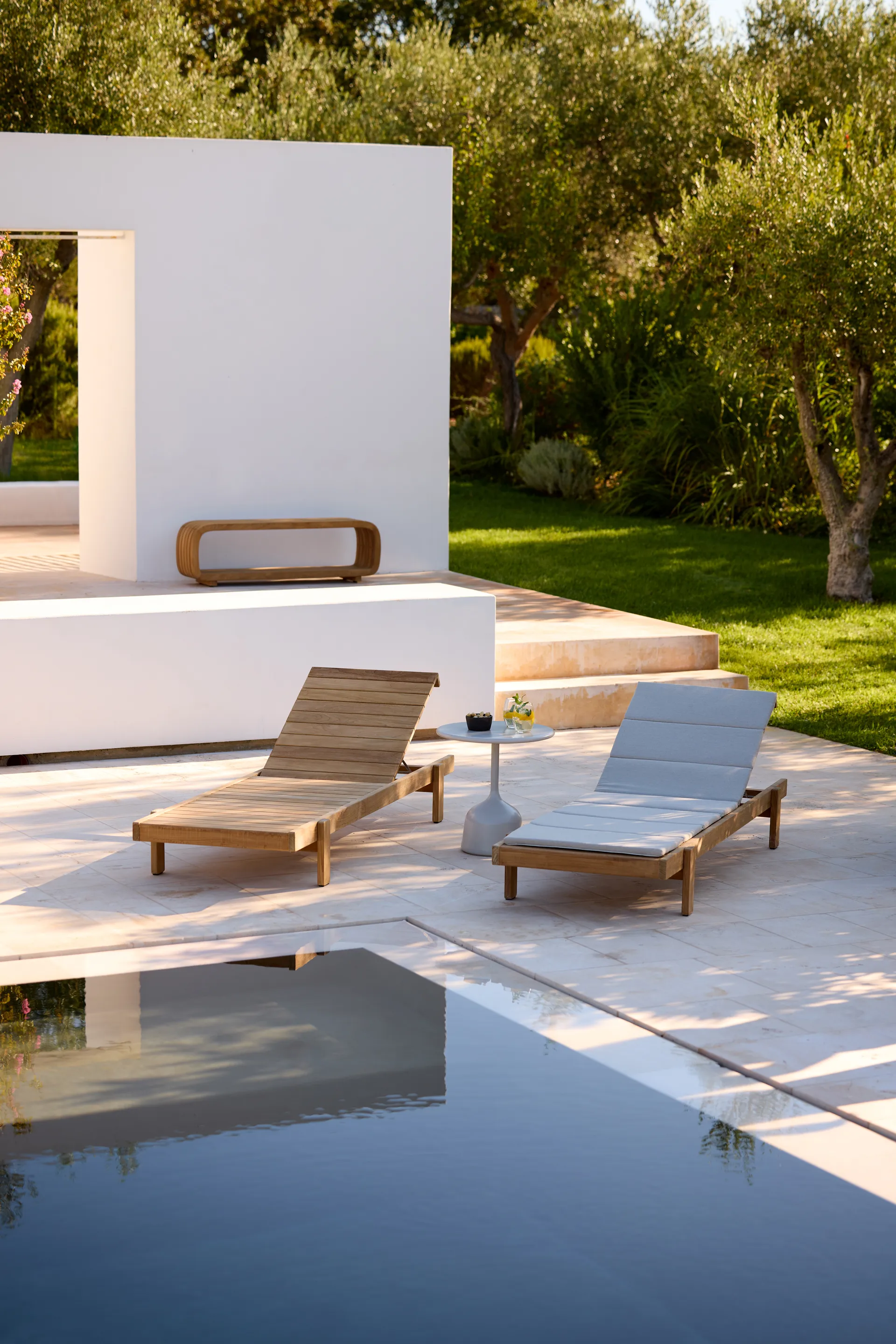Tumbona Vista , Teca Cane-line
